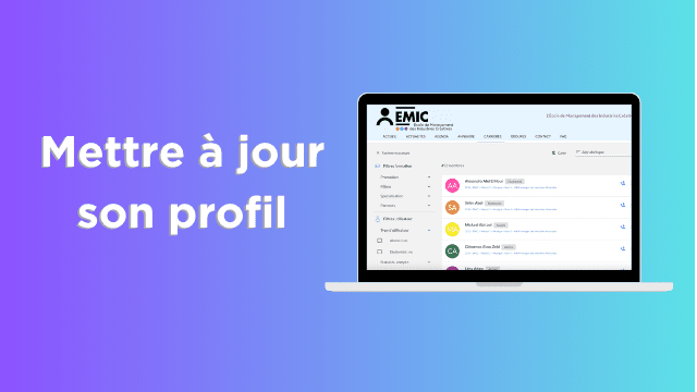 Mettre à jour son profil