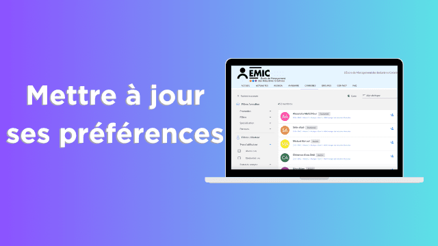 Mettre à jour ses préférences